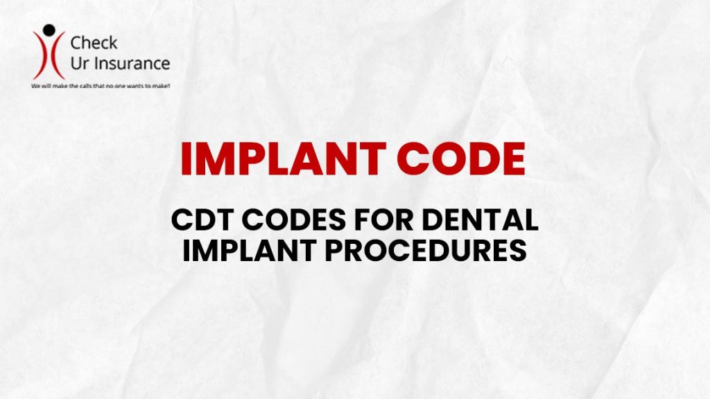 CDT Codes For Dental Implant Procedures Implant Codes